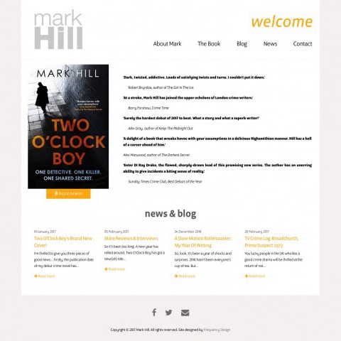 Mark Hill Author Website Design